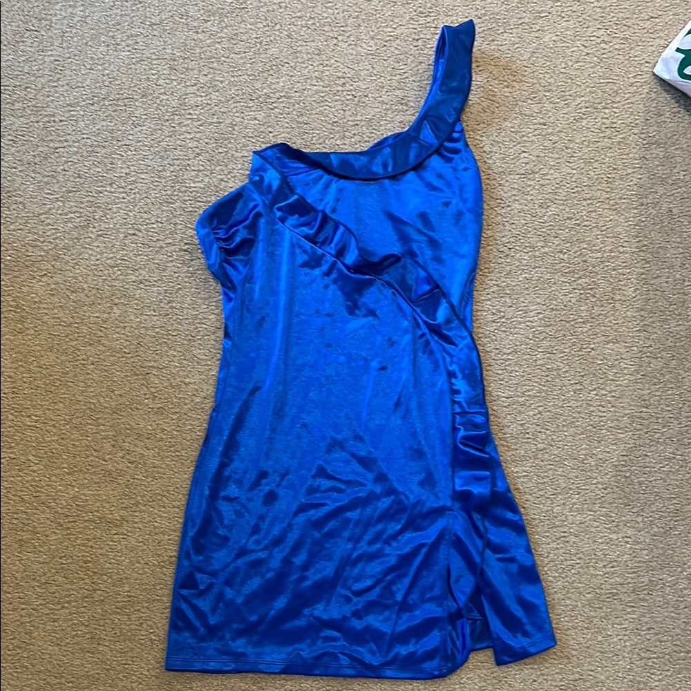 Lucy in the Sky Blue One Shoulder Dress